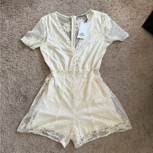 NWT ZARA Embroidered Romper
